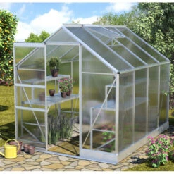 Serre De Jardin Apollo 5000 En Aluminium Et Panneaux De Polycarbonate De 6 Mm - Vitavia