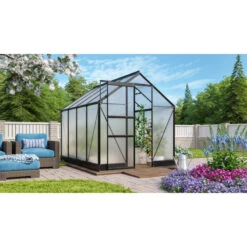 Serre De Jardin Apollo 5000 En Aluminium Noir Et Panneaux De Polycarbonate De 6 Mm - Vitavia -Jardin Serre Boutique serre de jardin apollo 5000 en aluminium noir et panneaux de polycarbonate de 6 mm vitavia 2