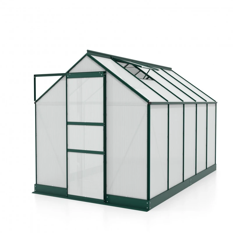 Serre De Jardin Apollo 6200 En Aluminium émeraude Et Panneaux De Polycarbonate 4mm - Vitavia 4 Serre De Jardin Apollo 6200 En Aluminium émeraude Et Panneaux De Polycarbonate 4mm - Vitavia – Image 2