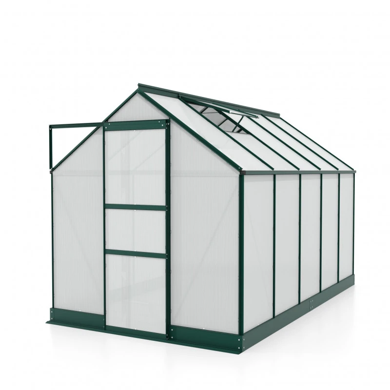 Serre De Jardin Apollo 6200 En Aluminium émeraude Et Panneaux De Polycarbonate 6mm - Vitavia 4 Serre De Jardin Apollo 6200 En Aluminium émeraude Et Panneaux De Polycarbonate 6mm - Vitavia – Image 2