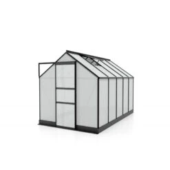 Serre De Jardin Apollo 6200 En Aluminium Noir Et Panneaux De Polycarbonate 4mm - Vitavia -Jardin Serre Boutique serre de jardin apollo 6200 en aluminium noir et panneaux de polycarbonate 4mm vitavia 3