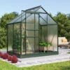 Serre De Jardin Comet 2,5m² En Aluminium émeraude Et Polycarbonate 4mm - Vitavia -Jardin Serre Boutique serre de jardin comet 25m en aluminium emeraude et polycarbonate 4mm vitavia