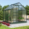 Serre De Jardin Comet 3,8m² En Aluminium émeraude Et Polycarbonate 4mm - Vitavia -Jardin Serre Boutique serre de jardin comet 38m en aluminium emeraude et polycarbonate 4mm vitavia