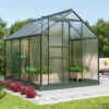 Serre De Jardin Comet 5m² En Aluminium émeraude Et Polycarbonate 4mm - Vitavia