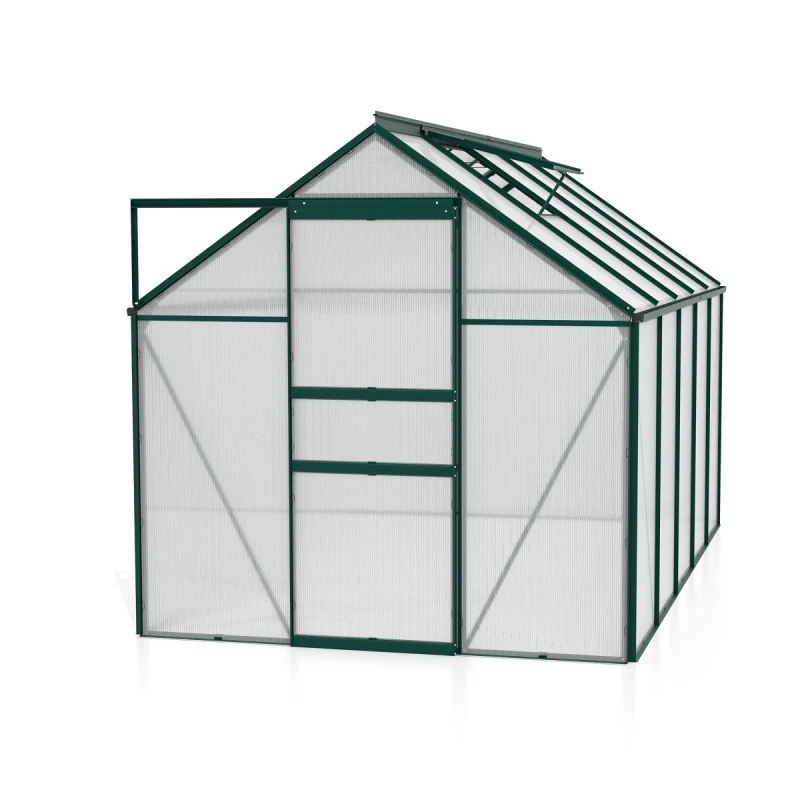 Serre De Jardin Comet 6,2m² En Aluminium émeraude Et Polycarbonate 4mm - Vitavia 4 Serre De Jardin Comet 6,2m² En Aluminium émeraude Et Polycarbonate 4mm - Vitavia – Image 2