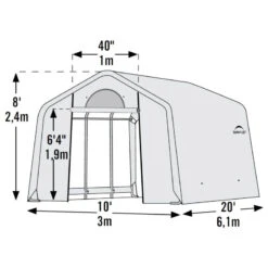 Serre De Jardin Démontable 18,3m² En Polyéthylène Et Acier - Shelter Logic -Jardin Serre Boutique serre de jardin demontable 183m en polyethylene et acier shelter logic 5