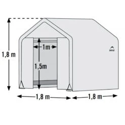 Serre De Jardin Démontable 3,24m² En Polyéthylène Et Acier - Shelter Logic -Jardin Serre Boutique serre de jardin demontable 324m en polyethylene et acier shelter logic 5
