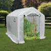 Serre De Jardin Démontable 4,32m² En Polyéthylène Et Acier Avec étagère - Shelter Logic -Jardin Serre Boutique serre de jardin demontable 432m en polyethylene et acier avec etageres shelter logic