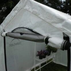 Serre De Jardin Démontable 4,32m² En Polyéthylène Et Acier Avec étagère - Shelter Logic -Jardin Serre Boutique serre de jardin demontable 432m en polyethylene et acier avec etageres shelter logic 2