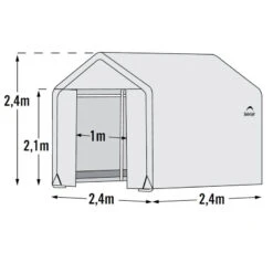 Serre De Jardin Démontable 5,76m² En Polyéthylène Et Acier - Shelter Logic -Jardin Serre Boutique serre de jardin demontable 576m en polyethylene et acier shelter logic 6