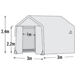 Serre De Jardin Démontable 9m² En Polyéthylène Et Acier - Shelter Logic -Jardin Serre Boutique serre de jardin demontable 9m en polyethylene et acier shelter logic 6