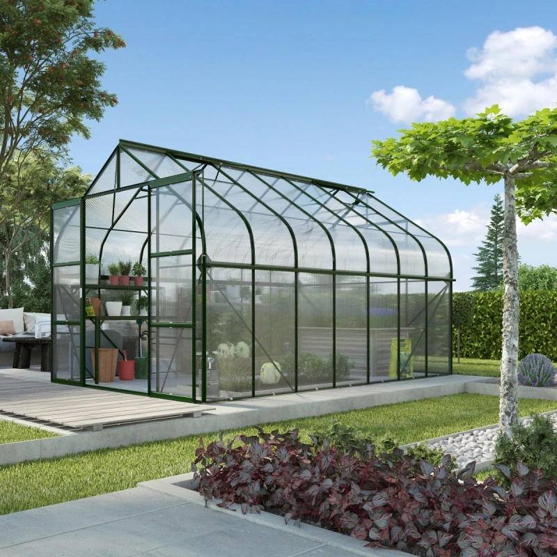 Serre De Jardin Diana 11,5m² En Aluminium émeraude Et Panneaux De Polycarbonate 4mm - Vitavia 3 Serre De Jardin Diana 11,5m² En Aluminium émeraude Et Panneaux De Polycarbonate 4mm - Vitavia