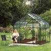 Serre De Jardin Diana 6,7m² En Aluminium émeraude Et Verre De Sécurité 3mm - Vitavia