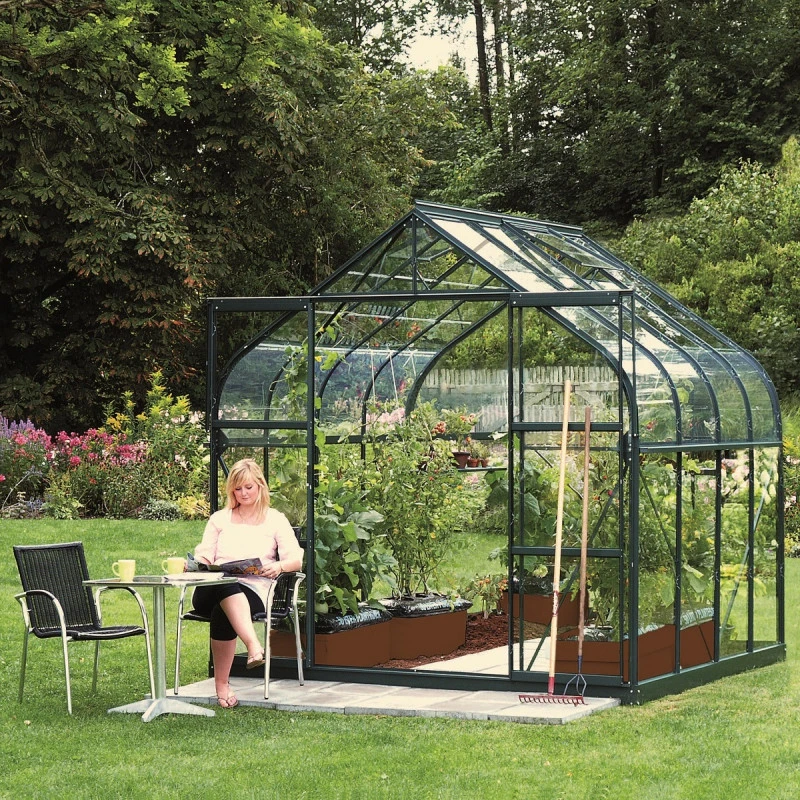 Serre De Jardin Diana 6,7m² En Aluminium émeraude Et Verre De Sécurité 3mm - Vitavia 3 Serre De Jardin Diana 6,7m² En Aluminium émeraude Et Verre De Sécurité 3mm - Vitavia