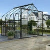 Serre De Jardin Diana 6,7m² En Aluminium Noir Et Verre De Sécurité 3mm - Vitavia -Jardin Serre Boutique serre de jardin diana 67m en aluminium noir et verre de securite 3mm vitavia