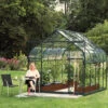Serre De Jardin Diana 8,3m² En Aluminium émeraude Et Verre De Sécurité 3mm - Vitavia