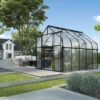 Serre De Jardin Diana 8,3m² En Aluminium Noir Et Panneaux De Polycarbonate 4mm - Vitavia -Jardin Serre Boutique serre de jardin diana 83m en aluminium noir et panneaux de polycarbonate 4mm vitavia