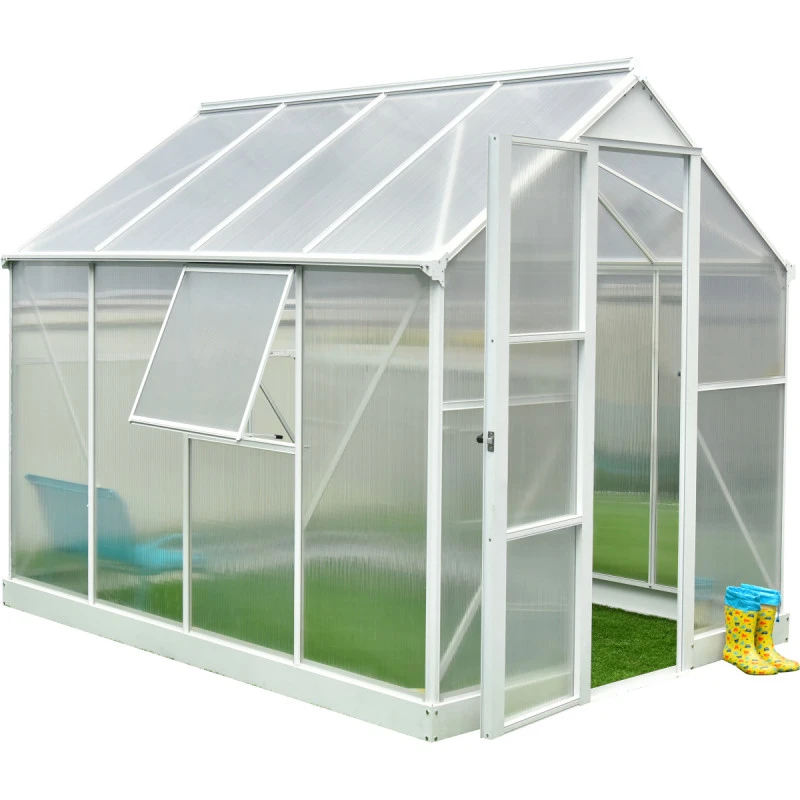 Serre De Jardin Dorado 6m² En Aluminium Blanc Et Polycarbonate 6mm – Westmann 3 Serre De Jardin Dorado 6m² En Aluminium Blanc Et Polycarbonate 6mm – Westmann