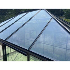 Serre De Jardin Duchesse 12m² En Aluminium Laqué Noir Et Verre Trempé 4mm - Green Protect -Jardin Serre Boutique serre de jardin duchesse 12m en aluminium laque noir et verre trempe 4mm green protect 10