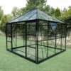 Serre De Jardin Duchesse Carrée 8,18m² En Aluminium Laqué Noir Et Verre Trempé 4mm - Green Protect 2 Serre De Jardin Duchesse Carrée 8,18m² En Aluminium Laqué Noir Et Verre Trempé 4mm - Green Protect -Jardin Serre Boutique serre de jardin duchesse carree 818m en aluminium laque noir et verre trempe 4mm green protect