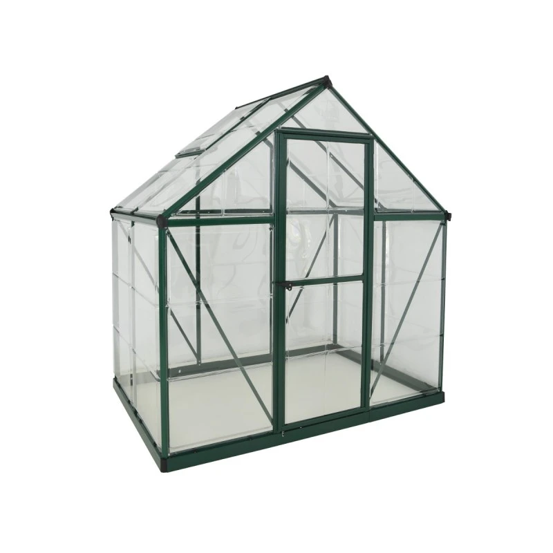 Serre De Jardin En Alu Et Polycarbonate 2,3m² Harmony™ Verte – Palram - Canopia 4 Serre De Jardin En Alu Et Polycarbonate 2,3m² Harmony™ Verte – Palram - Canopia – Image 2