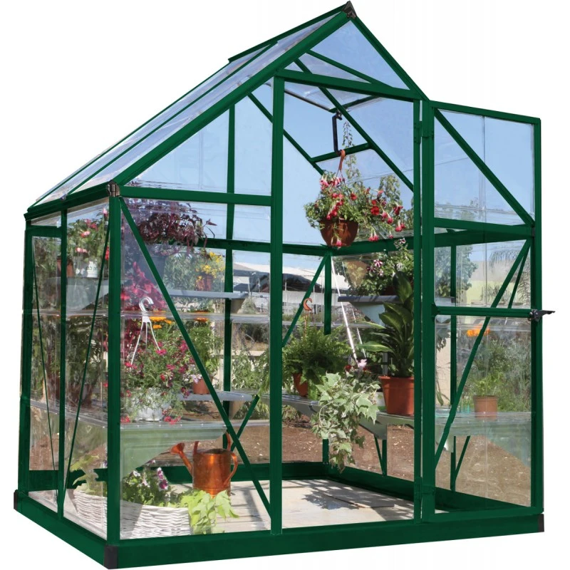 Serre De Jardin En Alu Et Polycarbonate 2,3m² Harmony™ Verte – Palram - Canopia 5 Serre De Jardin En Alu Et Polycarbonate 2,3m² Harmony™ Verte – Palram - Canopia – Image 3