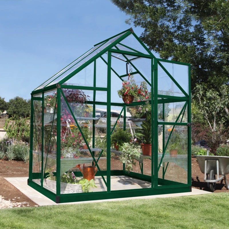 Serre De Jardin En Alu Et Polycarbonate 2,3m² Harmony™ Verte – Palram - Canopia 3 Serre De Jardin En Alu Et Polycarbonate 2,3m² Harmony™ Verte – Palram - Canopia