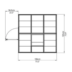 Serre De Jardin En Alu Et Polycarbonate 3,4m² Harmony™ Verte – Palram - Canopia -Jardin Serre Boutique serre de jardin en alu et polycarbonate 34m harmony verte palram 11