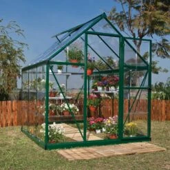 Serre De Jardin En Alu Et Polycarbonate 3,4m² Harmony™ Verte – Palram - Canopia