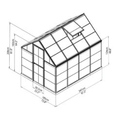 Serre De Jardin En Alu Et Polycarbonate 4,6m² Harmony™ Silver – Palram - Canopia -Jardin Serre Boutique serre de jardin en alu et polycarbonate 46m harmony silver palram 2