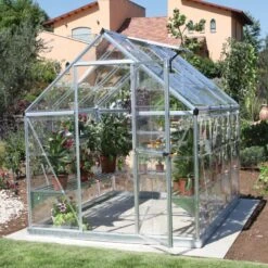 Serre De Jardin En Alu Et Polycarbonate 4,6m² Harmony™ Silver – Palram - Canopia -Jardin Serre Boutique serre de jardin en alu et polycarbonate 46m harmony silver palram 6