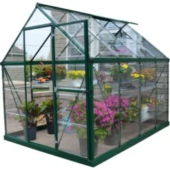 Serre De Jardin En Alu Et Polycarbonate 4,6m² Harmony™ Verte – Palram -Canopia -Jardin Serre Boutique serre de jardin en alu et polycarbonate 46m harmony verte palram 2
