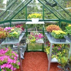 Serre De Jardin En Alu Et Polycarbonate 4,6m² Harmony™ Verte – Palram -Canopia -Jardin Serre Boutique serre de jardin en alu et polycarbonate 46m harmony verte palram 5