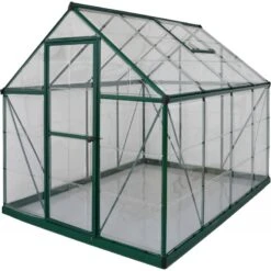 Serre De Jardin En Alu Et Polycarbonate 4,6m² Harmony™ Verte – Palram -Canopia -Jardin Serre Boutique serre de jardin en alu et polycarbonate 46m harmony verte palram 9