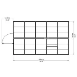 Serre De Jardin En Alu Et Polycarbonate 5,7m² Harmony™ Silver – Palram - Canopia -Jardin Serre Boutique serre de jardin en alu et polycarbonate 57m harmony silver palram 13