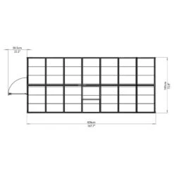 Serre De Jardin En Alu Et Polycarbonate 7,9m² Harmony™ Silver – Palram - Canopia -Jardin Serre Boutique serre de jardin en alu et polycarbonate 79m harmony silver palram 2