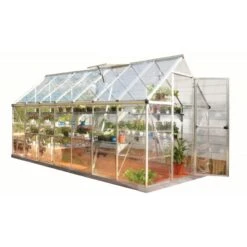 Serre De Jardin En Alu Et Polycarbonate 7,9m² Harmony™ Silver – Palram - Canopia -Jardin Serre Boutique serre de jardin en alu et polycarbonate 79m harmony silver palram 3