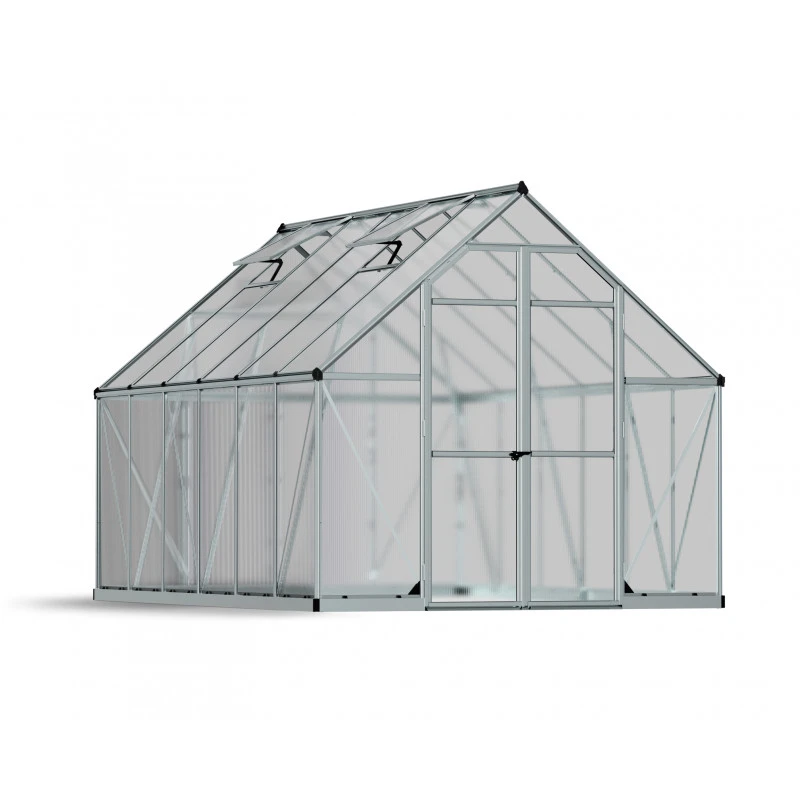 Serre De Jardin En Alu Et Polycarbonate 8,9m² Essence™ Silver – Canopia By Palram 13 Serre De Jardin En Alu Et Polycarbonate 8,9m² Essence™ Silver – Canopia By Palram – Image 11