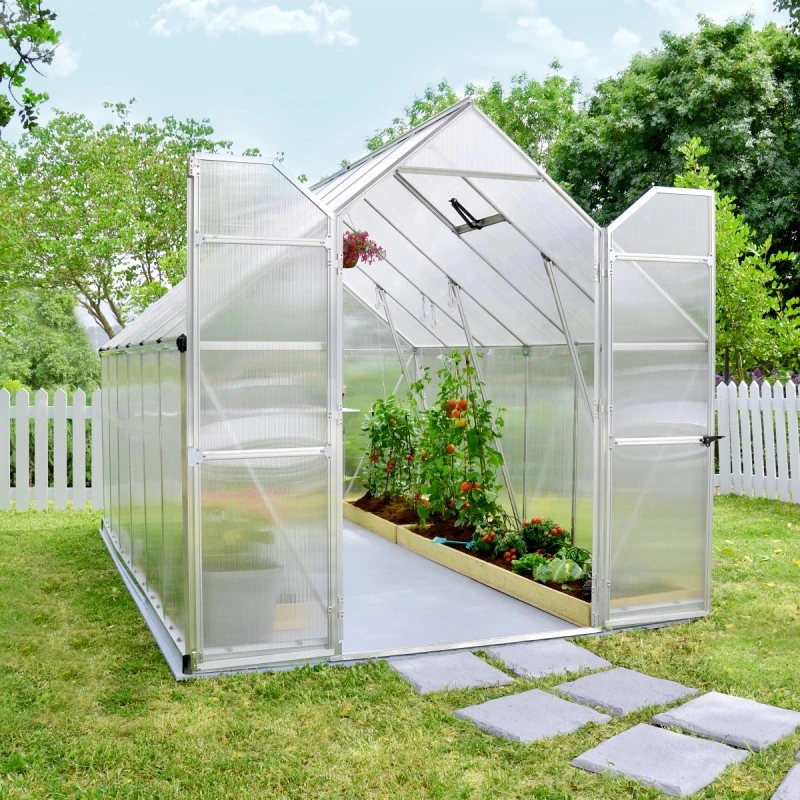 Serre De Jardin En Alu Et Polycarbonate 8,9m² Essence™ Silver – Canopia By Palram 9 Serre De Jardin En Alu Et Polycarbonate 8,9m² Essence™ Silver – Canopia By Palram – Image 7