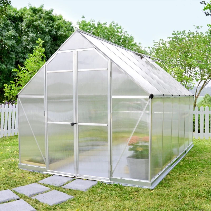 Serre De Jardin En Alu Et Polycarbonate 8,9m² Essence™ Silver – Canopia By Palram 12 Serre De Jardin En Alu Et Polycarbonate 8,9m² Essence™ Silver – Canopia By Palram – Image 10