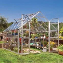 Serre De Jardin En Alu Et Polycarbonate 8,9m² Octave™ Silver – Canopia -Jardin Serre Boutique serre de jardin en alu et polycarbonate 89m octave silver canopia 1