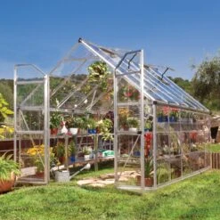 Serre De Jardin En Alu Et Polycarbonate 8,9m² Octave™ Silver – Canopia -Jardin Serre Boutique serre de jardin en alu et polycarbonate 89m octave silver canopia 4
