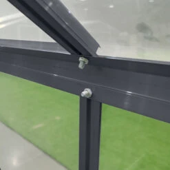 Serre De Jardin En Aluminium Anthracite Et Verre Trempé 4mm RINCA 4,57m² + Embase - Green Protect -Jardin Serre Boutique serre de jardin en aluminium anthracite et verre trempe 4mm rinca 457m embase green protect 11