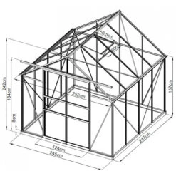 Serre De Jardin En Aluminium Anthracite Et Verre Trempé 4mm RINCA 6,05m² + Embase - Green Protect -Jardin Serre Boutique serre de jardin en aluminium anthracite et verre trempe 4mm rinca 605m embase green protect 5