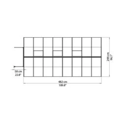 Serre De Jardin En Aluminium Et Polycarbonate 11,76m² Bella™ – Palram - Canopia -Jardin Serre Boutique serre de jardin en aluminium et polycarbonate 1176m bella palram 8