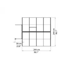 Serre De Jardin En Aluminium Et Polycarbonate 5,95m² Bella™ – Palram - Canopia -Jardin Serre Boutique serre de jardin en aluminium et polycarbonate 595m bella palram 7