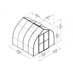 Serre De Jardin En Aluminium Et Polycarbonate 5,95m² Bella™ – Palram - Canopia -Jardin Serre Boutique serre de jardin en aluminium et polycarbonate 595m bella palram 9