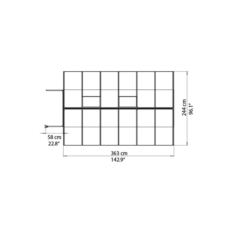 Serre De Jardin En Aluminium Et Polycarbonate 8,86m² Bella™ – Palram - Canopia 11 Serre De Jardin En Aluminium Et Polycarbonate 8,86m² Bella™ – Palram - Canopia – Image 9