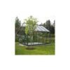 Serre De Jardin En Aluminium Laqué Gris Et Verre Trempé 7,56m² + Embase