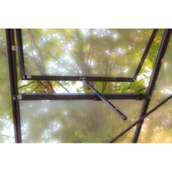 Serre De Jardin En Aluminium Laqué Gris Et Verre Trempé 7,56m² + Embase -Jardin Serre Boutique serre de jardin en aluminium laque gris et verre trempe 756m embase 7